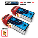 (CN)DXF 4S Lipo Battery 14.8V 60C 4200mAh Soft Case Battery with EC5 XT90 Connector for Car Truck Tank RC Buggy Truggy Racing Hobby