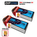 (CN)DXF 6S Lipo Battery 22.2V 50C 5200mAh Soft Case Battery with EC5 XT90 Connector for Car Truck Tank RC Buggy Truggy Racing Hobby
