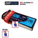 (CN)DXF 2S Lipo Battery 7.4V 50C 6200mAh Soft Case Battery with EC5 XT90 Connector for Car Truck Tank RC Buggy Truggy Racing Hobby