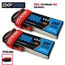 (CN)DXF 2S Lipo Battery 7.4V 100C7000mAh Soft Case Battery with EC5 XT90 Connector for Car Truck Tank RC Buggy Truggy Racing Hobby