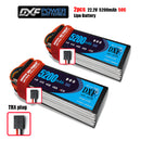 (CN)DXF 6S Lipo Battery 22.2V 50C 5200mAh Soft Case Battery with EC5 XT90 Connector for Car Truck Tank RC Buggy Truggy Racing Hobby