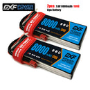(CN)DXF 2S Lipo Battery 7.6V 130C 8000mAh Soft Case Battery with EC5 XT90 Connector for Car Truck Tank RC Buggy Truggy Racing Hobby