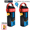 (CN)DXF 3S Lipo Battery 11.4V 130C 8000mAh Soft Case Battery with EC5 XT90 Connector for Car Truck Tank RC Buggy Truggy Racing Hobby