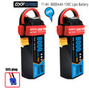 (CN)DXF 3S Lipo Battery 11.4V 130C 8000mAh Soft Case Battery with EC5 XT90 Connector for Car Truck Tank RC Buggy Truggy Racing Hobby