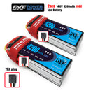 (CN)DXF 4S Lipo Battery 14.8V 100C 4200mAh Soft Case Battery with EC5 XT90 Connector for Car Truck Tank RC Buggy Truggy Racing Hobby