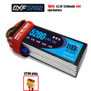 (CN)DXF 6S Lipo Battery 22.2V 80C 5200mAh Soft Case Battery with EC5 XT90 Connector for Car Truck Tank RC Buggy Truggy Racing Hobby
