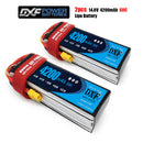 (CN)DXF 4S Lipo Battery 14.8V 60C 4200mAh Soft Case Battery with EC5 XT90 Connector for Car Truck Tank RC Buggy Truggy Racing Hobby