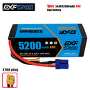 (CN)DXF 4S 5200 mAh 14.8V 60C Batteria Lipo ad Alta Capacità Hardcase con XT90 Spina per 1:8 Scala RC Auto, Multi-Rotore RC Aeroplano, RC Elicottero, RC Barca