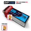(CN)DXF 6S Lipo Battery 22.2V 50C 6200mAh Soft Case Battery with EC5 XT90 Connector for Car Truck Tank RC Buggy Truggy Racing Hobby