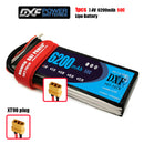 (CN)DXF 2S Lipo Battery 7.4V 50C 6200mAh Soft Case Battery with EC5 XT90 Connector for Car Truck Tank RC Buggy Truggy Racing Hobby