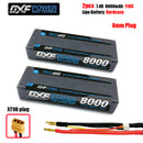 (CN)DXF 5mm 2S 8000mAh 7.4V 110C Batteria Lipo ad Alta Capacità Hardcase con XT90 Spina per 1:8 Scala RC Auto, Multi-Rotore RC Aeroplano, RC Elicottero, RC Barca