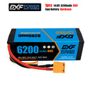 (CN)DXF High Voltage 4S 6200 mAh 14.8V 80C Batteria Lipo ad Alta Capacità Hardcase con XT90 Spina per 1:8 Scala RC Auto, Multi-Rotore RC Aeroplano, RC Elicottero, RC Barca