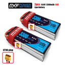 (CN)DXF 4S Lipo Battery 14.8V 60C 3300mAh Soft Case Battery with EC5 XT90 Connector for Car Truck Tank RC Buggy Truggy Racing Hobby