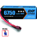 (CN)DXF Lipo Battery 3S 11.1V 6750mAh 100C Hardcase for Rc Truck Drone 1/10 1/8 Scale Traxxas Slash 4x4 RC Car Hard Case