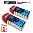 (CN)DXF 4S Lipo Battery 14.8V 100C 5200mAh Soft Case Battery with EC5 XT90 Connector for Car Truck Tank RC Buggy Truggy Racing Hobby