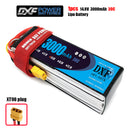 (CN)DXF 4S Lipo Battery 14.8V 30C 3000mAh Soft Case Battery with EC5 XT90 Connector for Car Truck Tank RC Buggy Truggy Racing Hobby