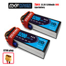 (CN)DXF 6S Lipo Battery 22.2V 80C 5200mAh Soft Case Battery with EC5 XT90 Connector for Car Truck Tank RC Buggy Truggy Racing Hobby
