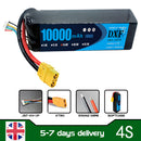 (CN)DXF 4S Lipo Battery 14.8V 10000mAh 100C 200C Deans/T XT90 EC5 for RC 1/8 1/10 Car Truck Tank Models XXMAX 8S Arrama