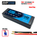 (CN)DXF 4mm 2S 5200mAh 7.4V 50C Batteria Lipo ad Alta Capacità Hardcase con XT90 Spina per 1:8 Scala RC Auto, Multi-Rotore RC Aeroplano, RC Elicottero, RC Barca
