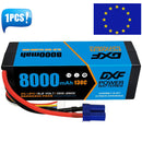 (ES)DXF Lipo Battery 4S 15.2V 8000mAh 130C/260C HardCase Lipo Battery for RC HPI HSP 1/8 1/10 Buggy RC Car Truck