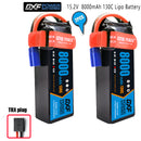 (CN)DXF 4S Lipo Battery 15.2V 130C 8000mAh Soft Case Battery with EC5 XT90 Connector for Car Truck Tank RC Buggy Truggy Racing Hobby