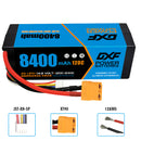(USA)DXF Lipo Battery 4S 14.8V 8400mAh 120C/240C HardCase Lipo Battery for RC HPI HSP 1/8 1/10 Buggy RC Car Truck