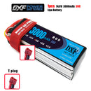 (CN)DXF 4S Lipo Battery 14.8V 30C 3000mAh Soft Case Battery with EC5 XT90 Connector for Car Truck Tank RC Buggy Truggy Racing Hobby