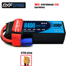 (CN)DXF 4S Lipo Battery 14.8V 120C 8400mAh Soft Case Battery with EC5 XT90 Connector for Car Truck Tank RC Buggy Truggy Racing Hobby