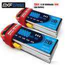 (CN)DXF 3S Lipo Battery 11.1V 100C10000mAh Soft Case Battery with EC5 XT90 Connector for Car Truck Tank RC Buggy Truggy Racing Hobby