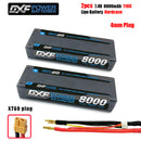 (CN)DXF 5mm 2S 8000mAh 7.4V 110C Batteria Lipo ad Alta Capacità Hardcase con XT90 Spina per 1:8 Scala RC Auto, Multi-Rotore RC Aeroplano, RC Elicottero, RC Barca
