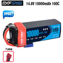 (CN)DXF 4S Lipo Battery 14.8V 10000mAh 100C 200C Deans/T XT90 EC5 for RC 1/8 1/10 Car Truck Tank Models XXMAX 8S Arrama
