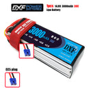 (CN)DXF 4S Lipo Battery 14.8V 30C 3000mAh Soft Case Battery with EC5 XT90 Connector for Car Truck Tank RC Buggy Truggy Racing Hobby