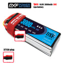 (CN)DXF 4S Lipo Battery 14.8V 30C 3000mAh Soft Case Battery with EC5 XT90 Connector for Car Truck Tank RC Buggy Truggy Racing Hobby
