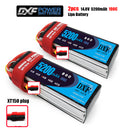 (CN)DXF 4S Lipo Battery 14.8V 100C 5200mAh Soft Case Battery with EC5 XT90 Connector for Car Truck Tank RC Buggy Truggy Racing Hobby