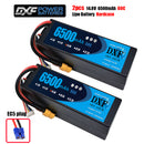(CN)DXF 4S 6500 mAh 14.8V 60C Batteria Lipo ad Alta Capacità Hardcase con XT90 Spina per 1:8 Scala RC Auto, Multi-Rotore RC Aeroplano, RC Elicottero, RC Barca