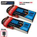 (CN)DXF 2S Lipo Battery 7.4V 100C7000mAh Soft Case Battery with EC5 XT90 Connector for Car Truck Tank RC Buggy Truggy Racing Hobby