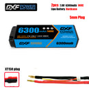 (CN)DXF 5mm 2S 6300mAh 7.6V 140C Batteria LCG Lipo ad Alta Capacità Hardcase con XT90 Spina per 1:8 Scala RC Auto, Multi-Rotore RC Aeroplano, RC Elicottero, RC Barca