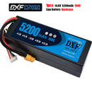 (CN)DXF High Voltage 4S 5200 mAh 14.8V 100C Batteria Lipo ad Alta Capacità Hardcase con XT90 Spina per 1:8 Scala RC Auto, Multi-Rotore RC Aeroplano, RC Elicottero, RC Barca