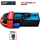 (CN)DXF 4S Lipo Battery 14.8V 120C 8400mAh Soft Case Battery with EC5 XT90 Connector for Car Truck Tank RC Buggy Truggy Racing Hobby