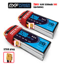 (CN)DXF 4S Lipo Battery 14.8V 50C 5200mAh Soft Case Battery with EC5 XT90 Connector for Car Truck Tank RC Buggy Truggy Racing Hobby