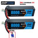 (CN)DXF 6S Lipo Battery 22.8V 130C 8000mAh Soft Case Battery with EC5 XT90 Connector for Car Truck Tank RC Buggy Truggy Racing Hobby
