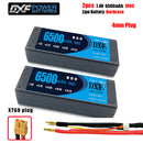(CN)DXF 4mm 2S 6500mAh 7.4V 100C Batteria Lipo ad Alta Capacità Hardcase con XT90 Spina per 1:8 Scala RC Auto, Multi-Rotore RC Aeroplano, RC Elicottero, RC Barca