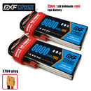 (CN)DXF 2S Lipo Battery 7.6V 130C 8000mAh Soft Case Battery with EC5 XT90 Connector for Car Truck Tank RC Buggy Truggy Racing Hobby