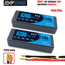 (CN)DXF 4mm 2S 6200mAh 7.4V 100C Batteria Lipo ad Alta Capacità Hardcase con XT90 Spina per 1:8 Scala RC Auto, Multi-Rotore RC Aeroplano, RC Elicottero, RC Barca