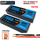 (CN)DXF 4mm 2S 7000mAh 7.4V 100C Batteria Lipo ad Alta Capacità Hardcase con XT90 Spina per 1:8 Scala RC Auto, Multi-Rotore RC Aeroplano, RC Elicottero, RC Barca
