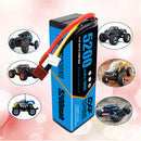 (ES)DXF Lipo Battery 3S 11.1V 5200MAH 100C Blue Series Graphene lipo Hardcase with Deans Plug for Rc 1/8 1/10 Buggy Truck Car Off-Road Drone