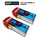 (CN)DXF 4S Lipo Battery 14.8V 50C 3300mAh Soft Case Battery with EC5 XT90 Connector for Car Truck Tank RC Buggy Truggy Racing Hobby