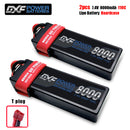 (CN)DXF 2S 8000mAh 7.4V 110C Batteria Lipo ad Alta Capacità Hardcase con XT90 Spina per 1:8 Scala RC Auto, Multi-Rotore RC Aeroplano, RC Elicottero, RC Barca