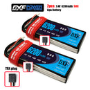 (CN)DXF 2S Lipo Battery 7.4V 50C 6200mAh Soft Case Battery with EC5 XT90 Connector for Car Truck Tank RC Buggy Truggy Racing Hobby