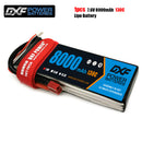 (CN)DXF 2S Lipo Battery 7.6V 130C 8000mAh Soft Case Battery with EC5 XT90 Connector for Car Truck Tank RC Buggy Truggy Racing Hobby